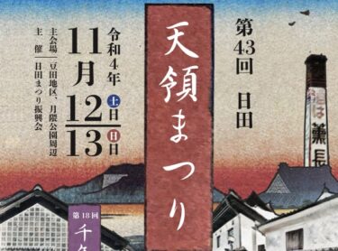 11月12,13日に日田天領まつりが開催されます
